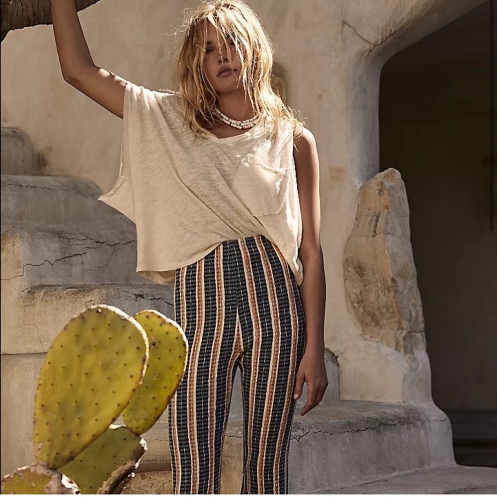Free People Fine Line Stripped Pants